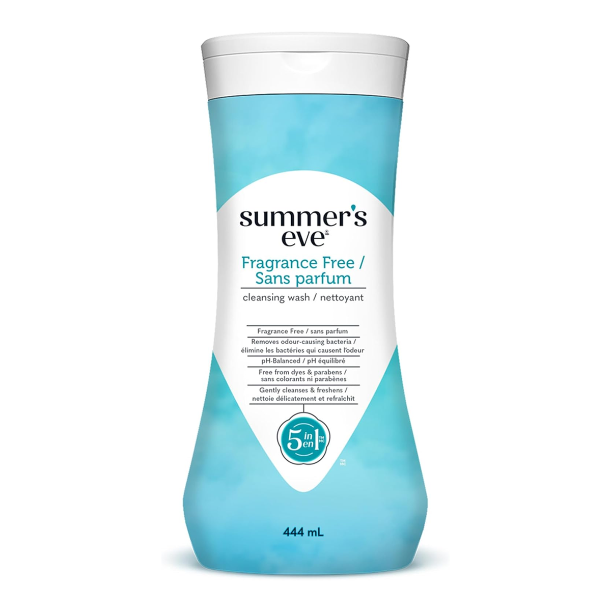Summer's Eve 5-in-1 Fragrance Free Cleansing Wash, 444 mL