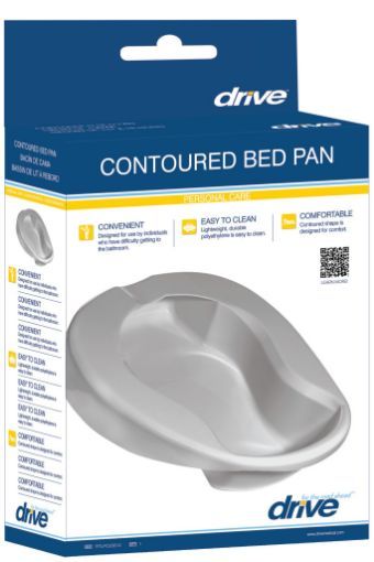 Drive Medical Contoured Bed Pan, 2.5 L