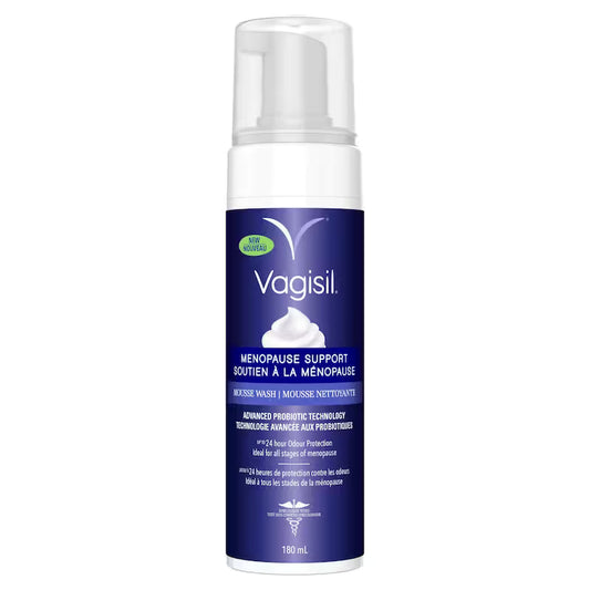 Vagisil Menopause Support Probiotic Mousse Wash, 180 mL