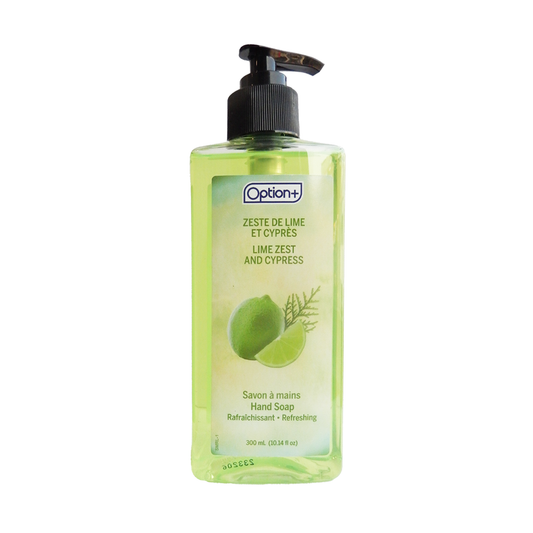 Option+ Lime Zest & Cypress Refreshing Hand Soap, 300 mL