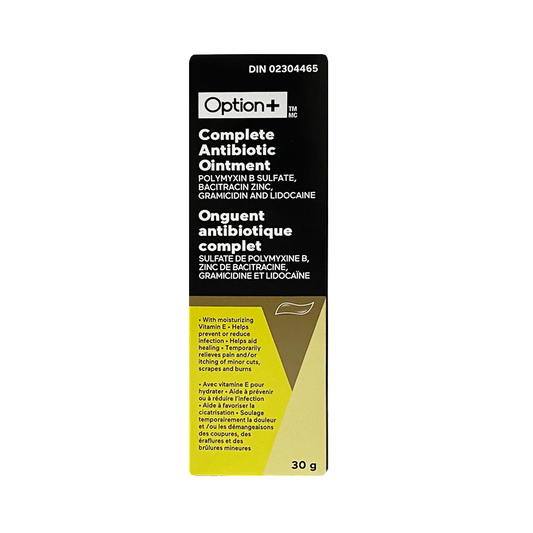 Option+ Complete Antibiotic Ointment with Vitamin E, 30 g