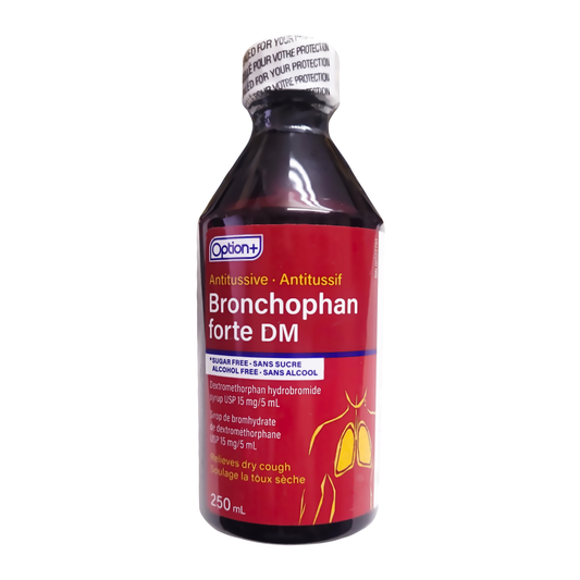 Option+ Bronchophan Forte DM Sucrose-Free Cough Syrup 250 mL