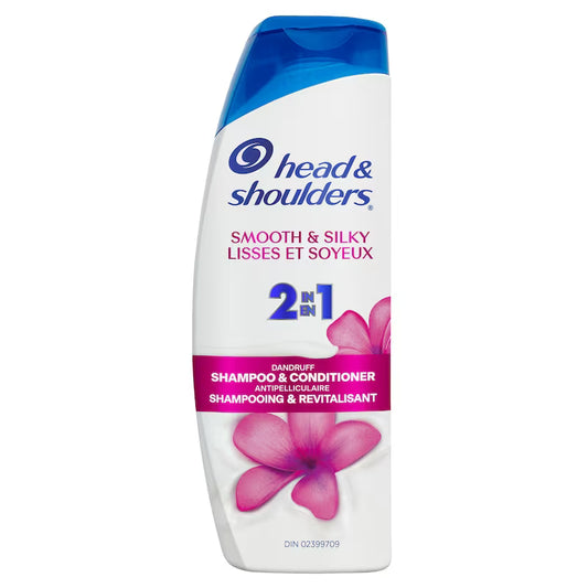 Head & Shoulders Smooth & Silky 2-in-1 Anti-Dandruff Shampoo + Conditioner, 370 mL