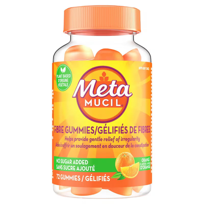 Metamucil Daily Fibre Gummies, Orange Flavour, 72 Count