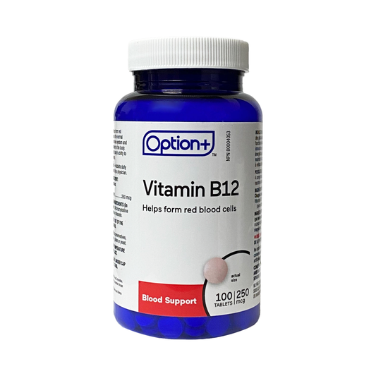 Option+ Vitamin B12 250 mcg Tablets, 100 Tablets