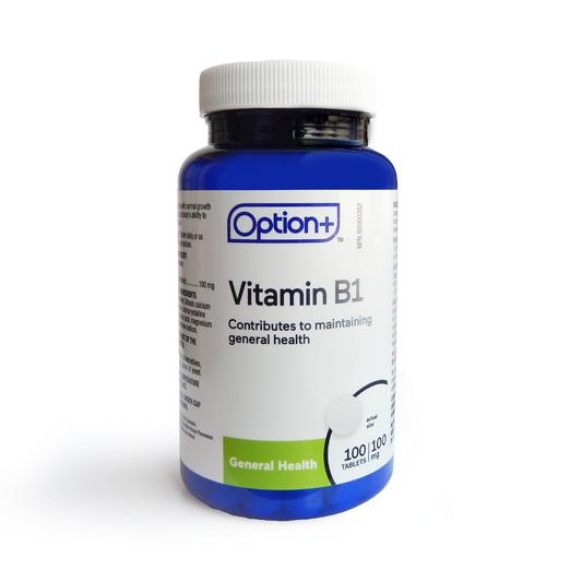 Option+ Vitamin B1 100 mg Tablets, 100 Tablets
