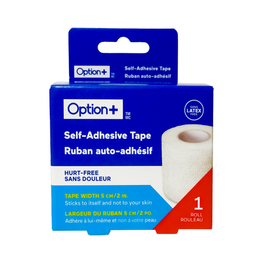 Option+ Hurt-Free Self-Adhesive Tape, 2 in x 6.5 yd