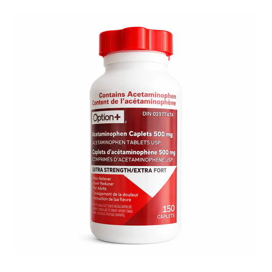 Option+ Extra Strength Acetaminophen Easy Swallow Caplets 500 mg, 150 Caplets