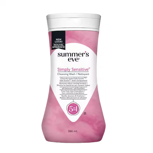 Summer's Eve Simply Sensitive Feminine Cleansing Wash for Sensitive Skin, 266 mL