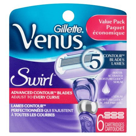 Gillette Venus Swirl Women's Razor Blade Refills, 6 Count