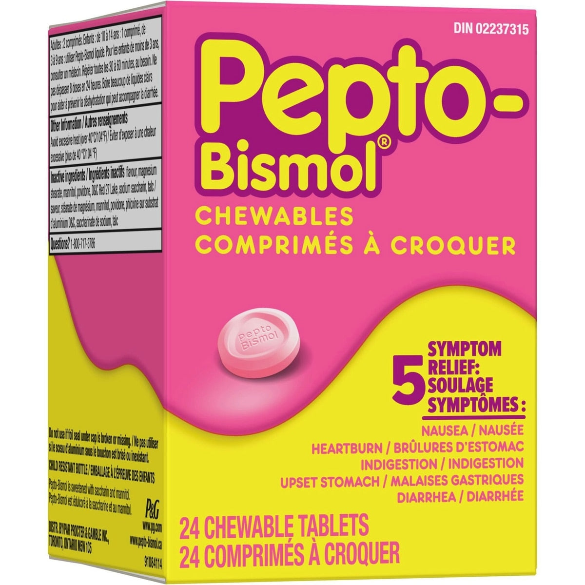 Pepto Bismol Original Chewable Tablets, 24 Tablets