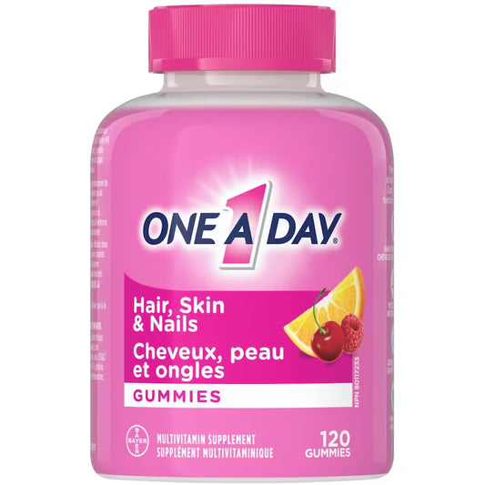 One A Day Multi+ Hair, Skin & Nails Multivitamin Gummies, 120 Count