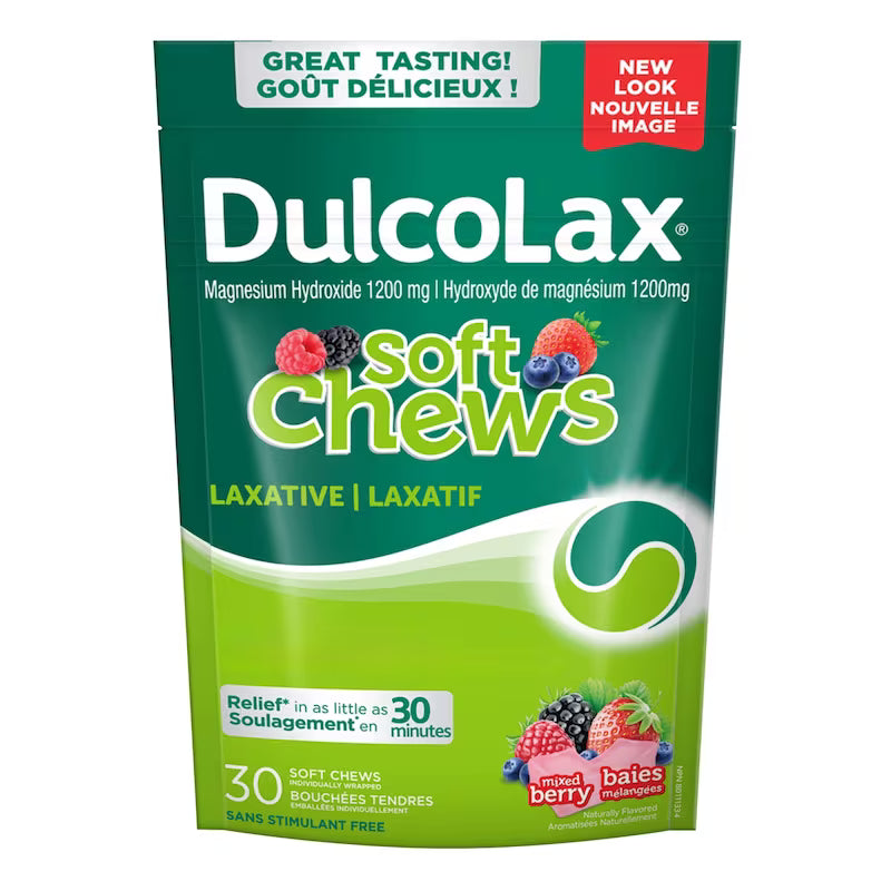 Dulcolax Soft Chews Mixed Berry 1200 mg, 30 Chews