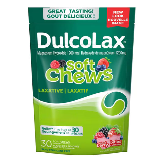Dulcolax Soft Chews Mixed Berry 1200 mg, 30 Chews