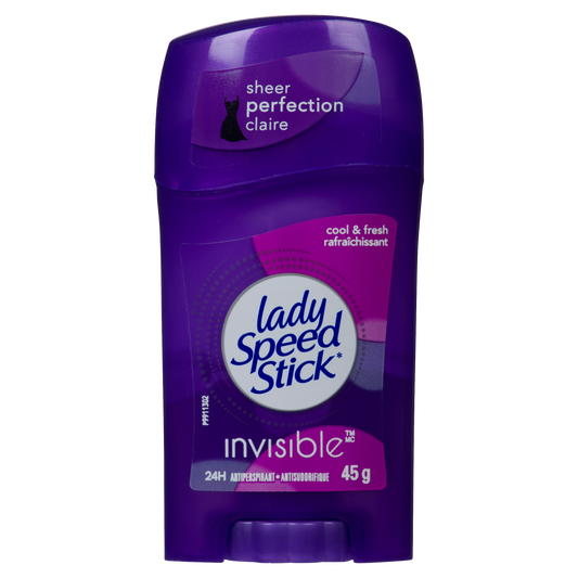 Lady Speed Stick Invisible Antiperspirant Deodorant, Cool Fresh, 45 g