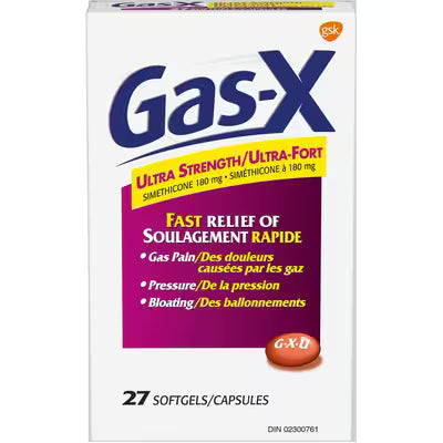 Gas-X Ultra Strength Softgels, 180 mg, 27 Softgels