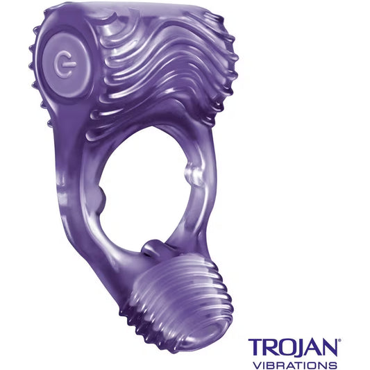 Trojan Vibrations Tandem Couples Vibrating Ring, 1 Count