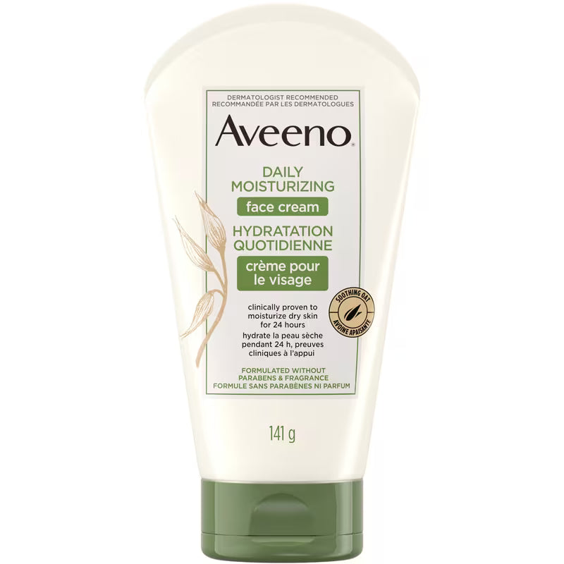 Aveeno Daily Moisturizing Face Cream, Fragrance Free, 141 g