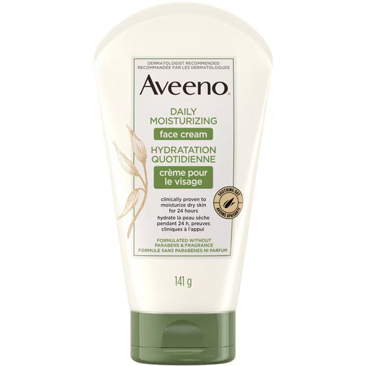 Aveeno Daily Moisturizing Face Cream, Fragrance Free, 141 g