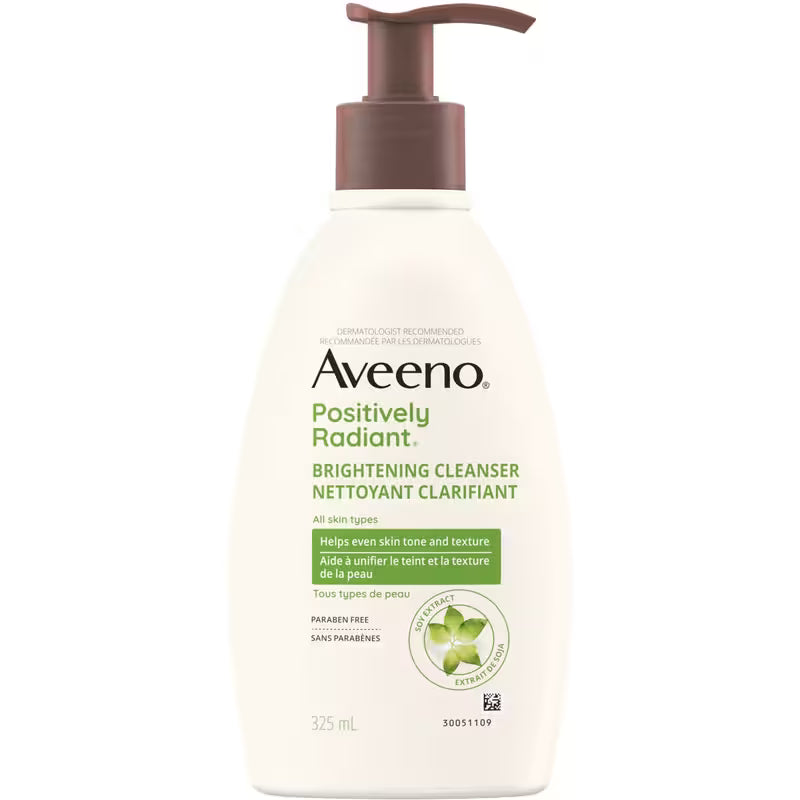 Aveeno Positively Radiant Brightening Cleanser, 325 mL