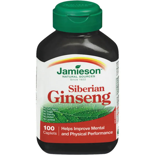 Jamieson Siberian Ginseng 650 mg Caplets, 100 Count