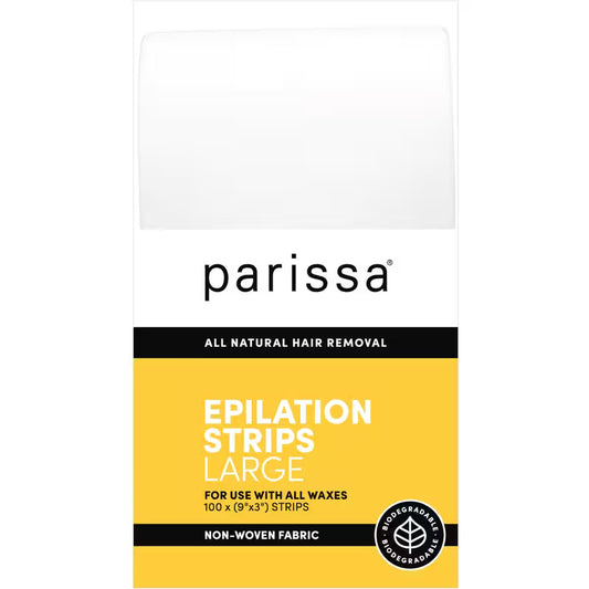 Parissa Large Biodegradable Epilation Strips, 100 Count