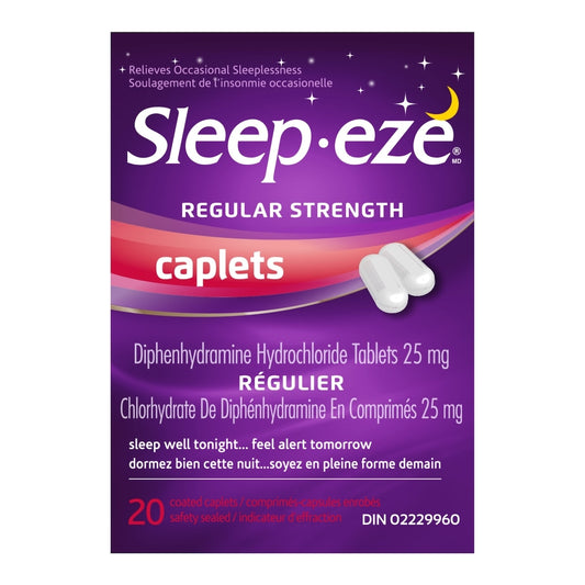 Sleep-Eze Regular Strength 25 mg Coated Caplets, 20 Count