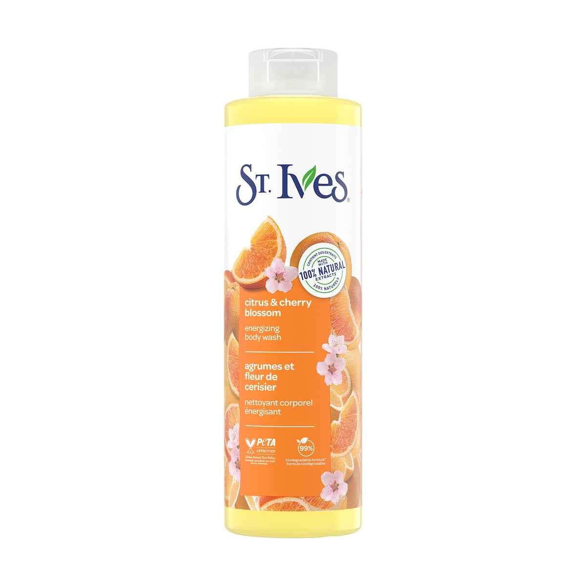 St. Ives Energizing Body Wash, Citrus & Cherry Blossom, 650 mL