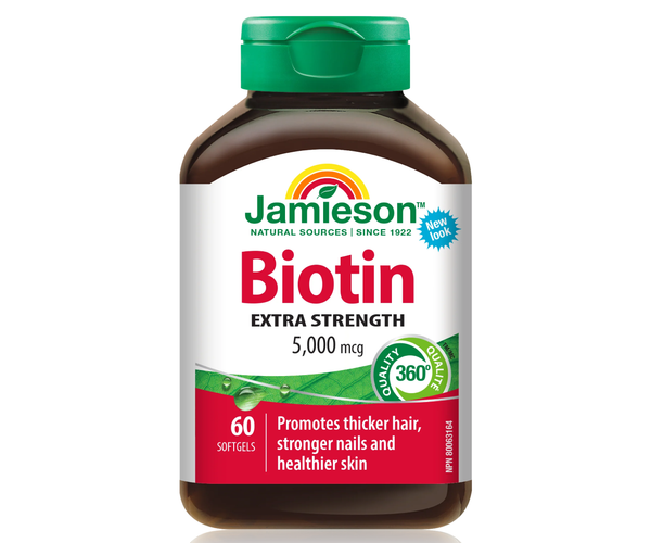 Jamieson Biotin 5,000 mcg Softgels, 60 Softgels