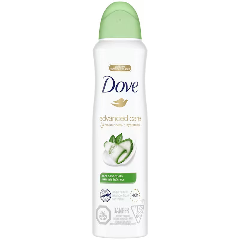 Dove Advanced Care Cool Essentials Dry Spray Antiperspirant, 107 g