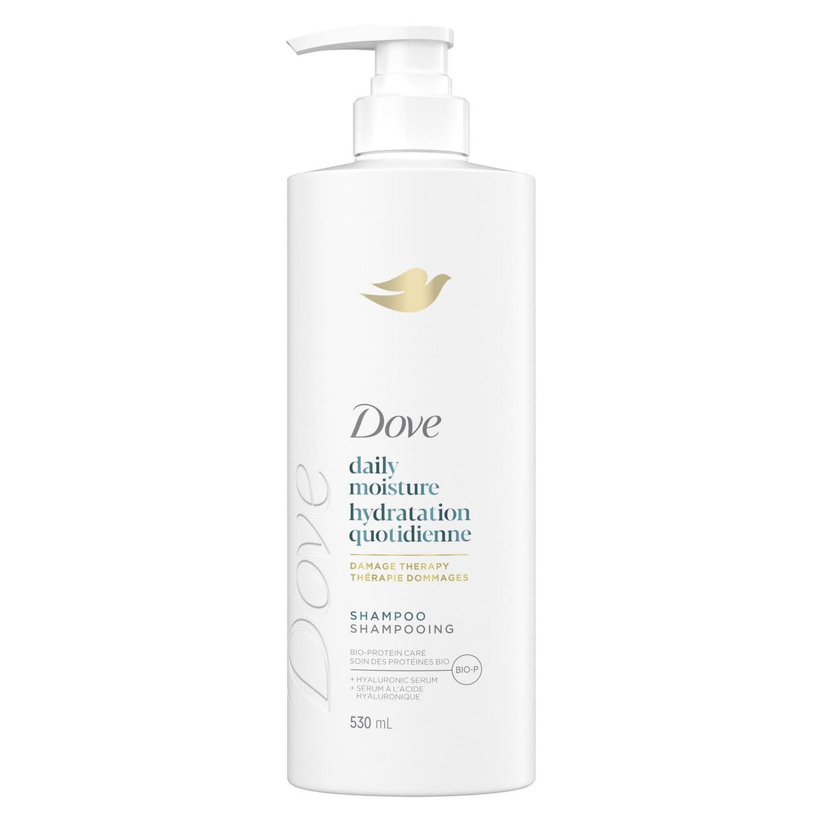 Dove Damage Therapy Daily Moisture Shampoo with Bio-Protein Care & Hyaluronic Serum, 530 mL