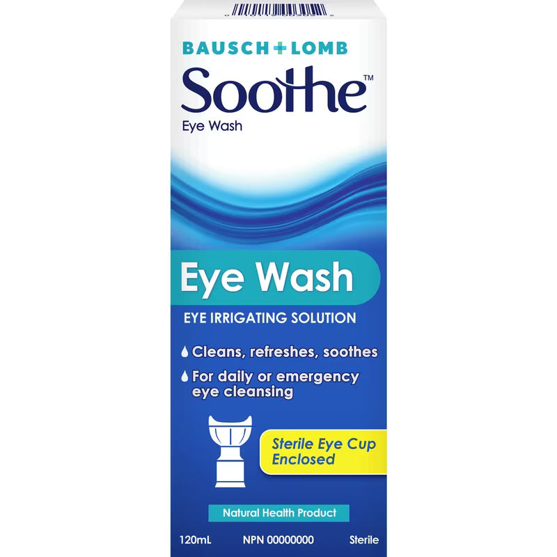 Bausch + Lomb Soothe Eye Wash Eye Irrigating Solution, 120 mL