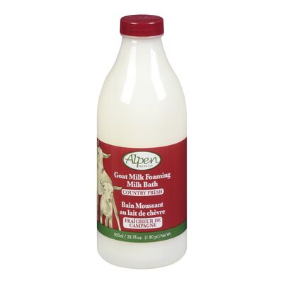 Alpen Secrets Goat Milk Foaming Milk Bath, Country Fresh, 850 mL
