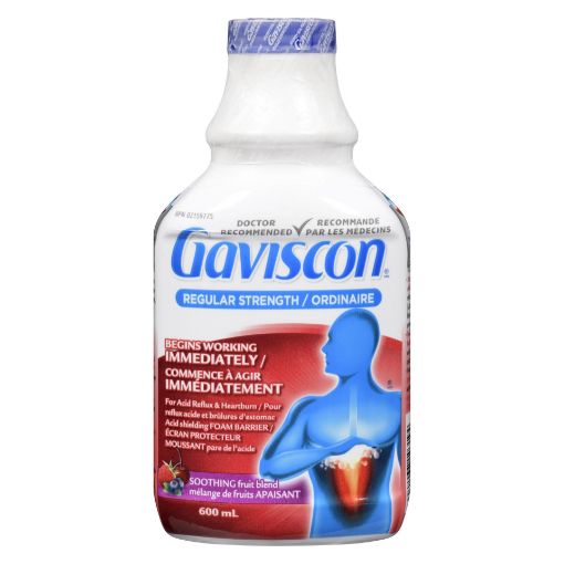 Gaviscon Soothing Liquid Regular Strength, Fruit Flavour, 600 mL