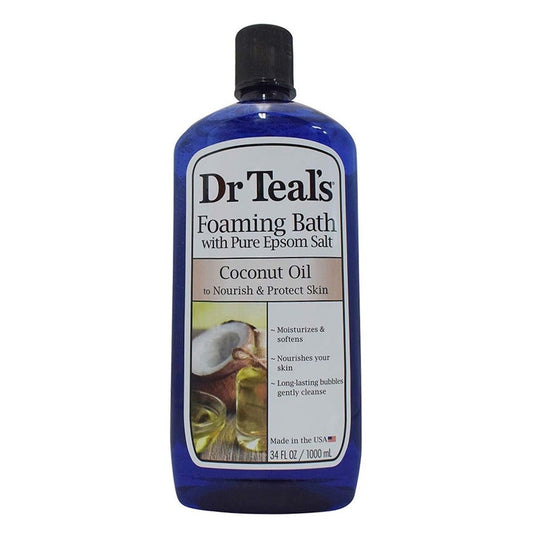 Dr Teal's Nourish & Protect Coconut Oil Foaming Bath with Pure Epsom Salt, 1000 mL