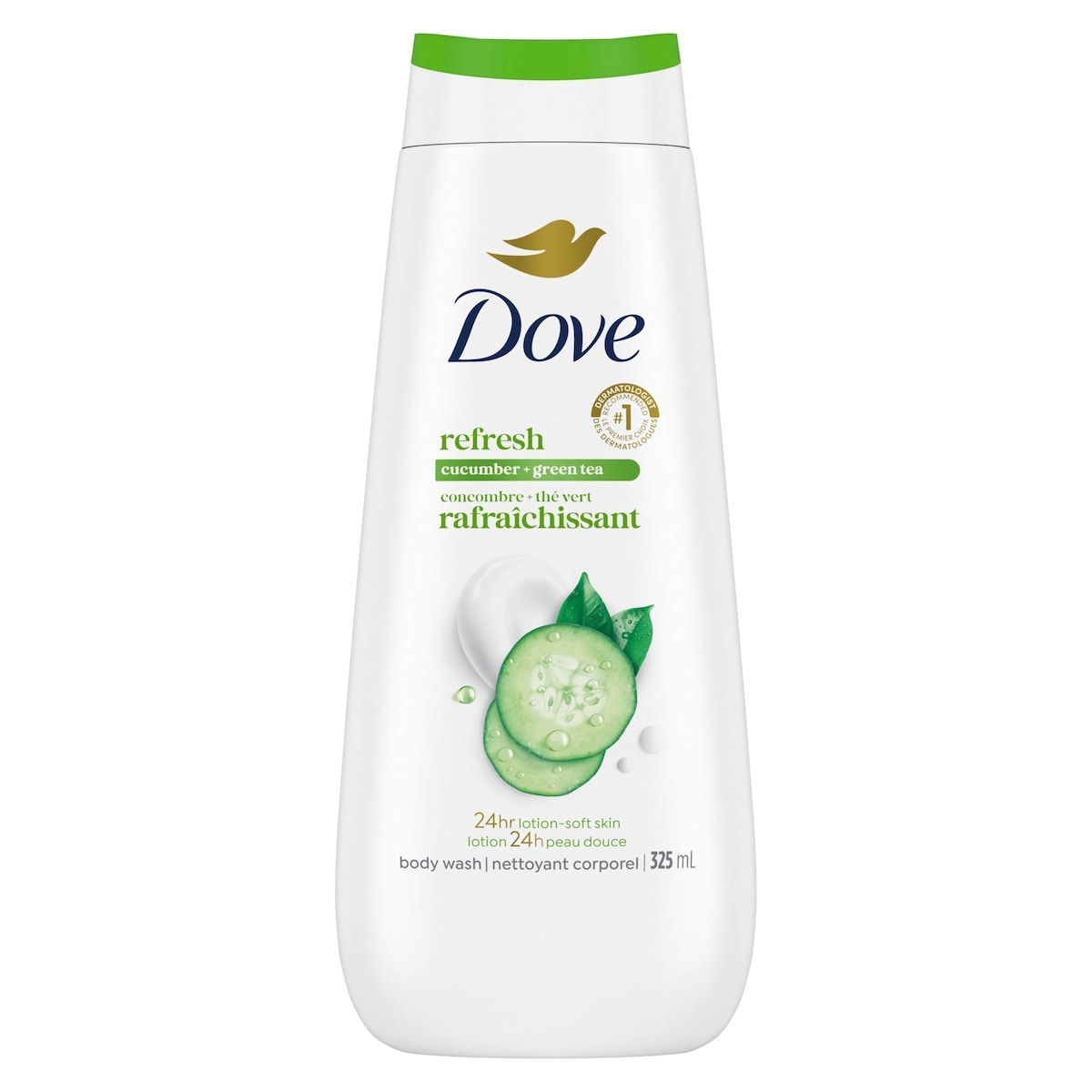 Dove Refreshing Body Wash, Cucumber & Green Tea, 325 mL