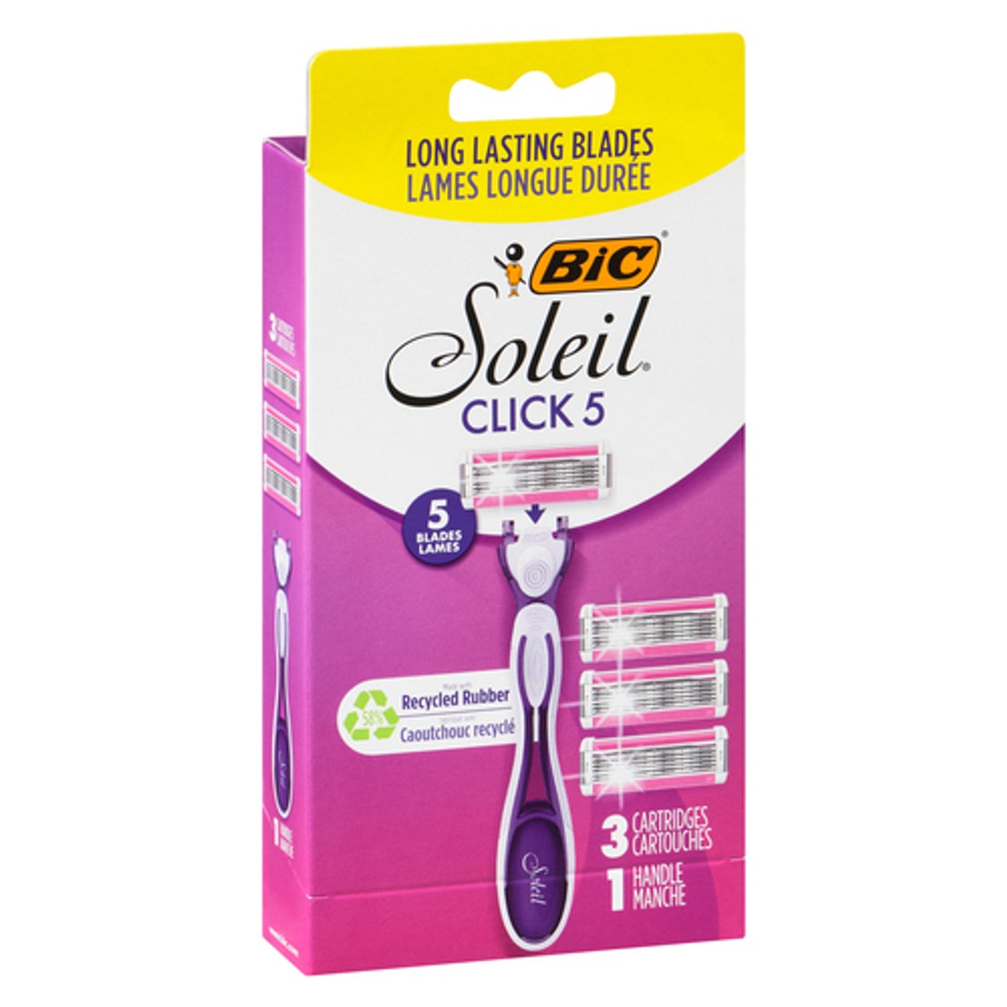 BIC Soleil Click 5 Razor with 1 Handle & 3 Cartridges