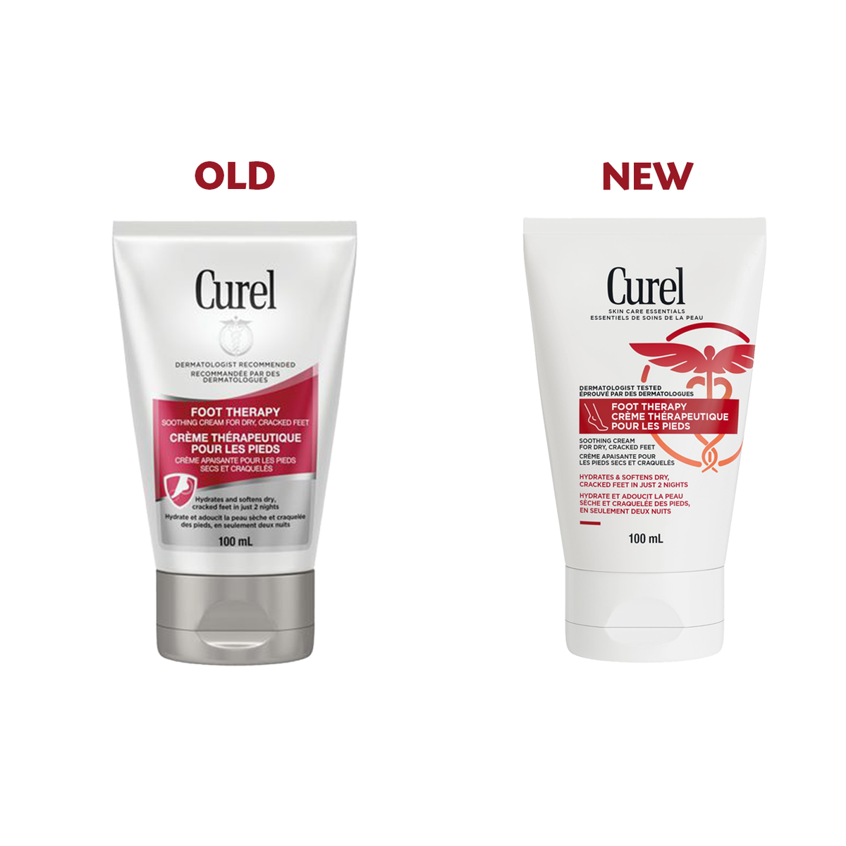 Curel Foot Therapy Soothing Cream for Dry, Cracked Feet, 100 mL