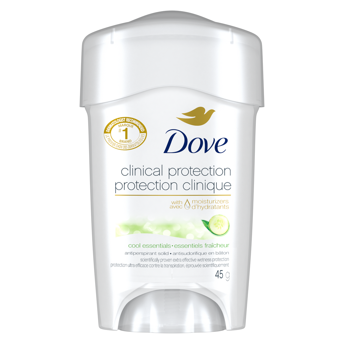 Dove Clinical Protection Cool Essentials Antiperspirant Soft Solid, 45 g