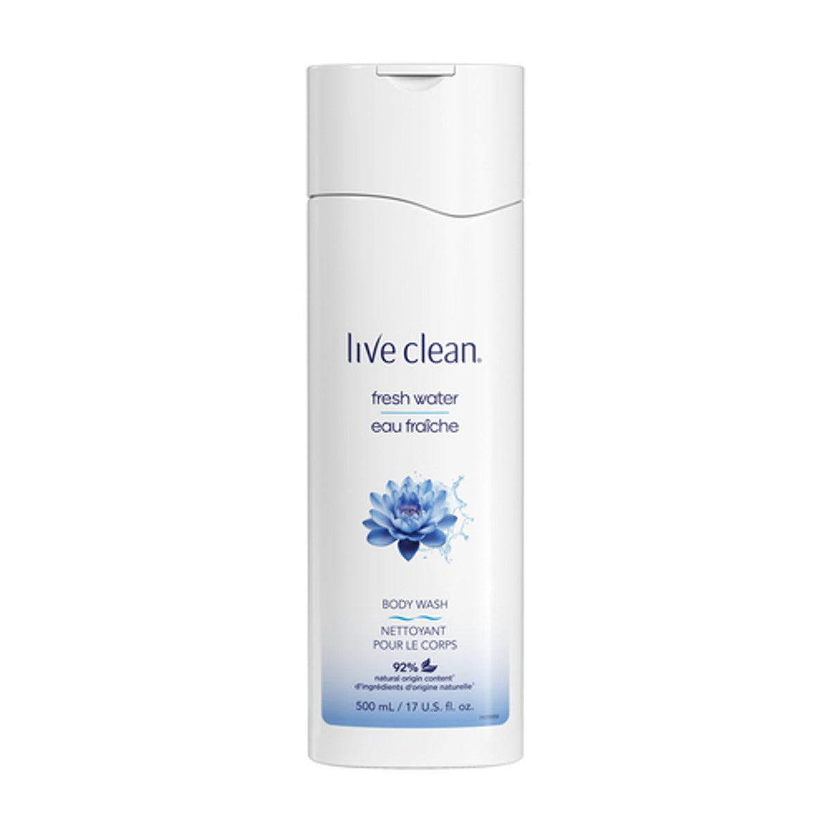 Live Clean Fresh Water Hydrating Body Wash, 500 mL