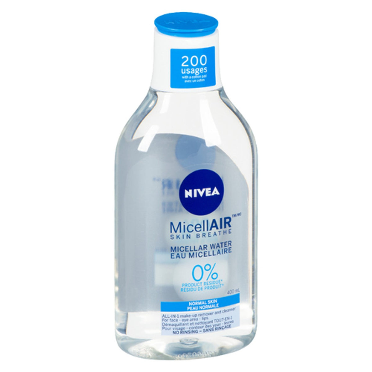 NIVEA MicellAIR 5-in-1 Micellar Water for Normal Skin, 400 mL