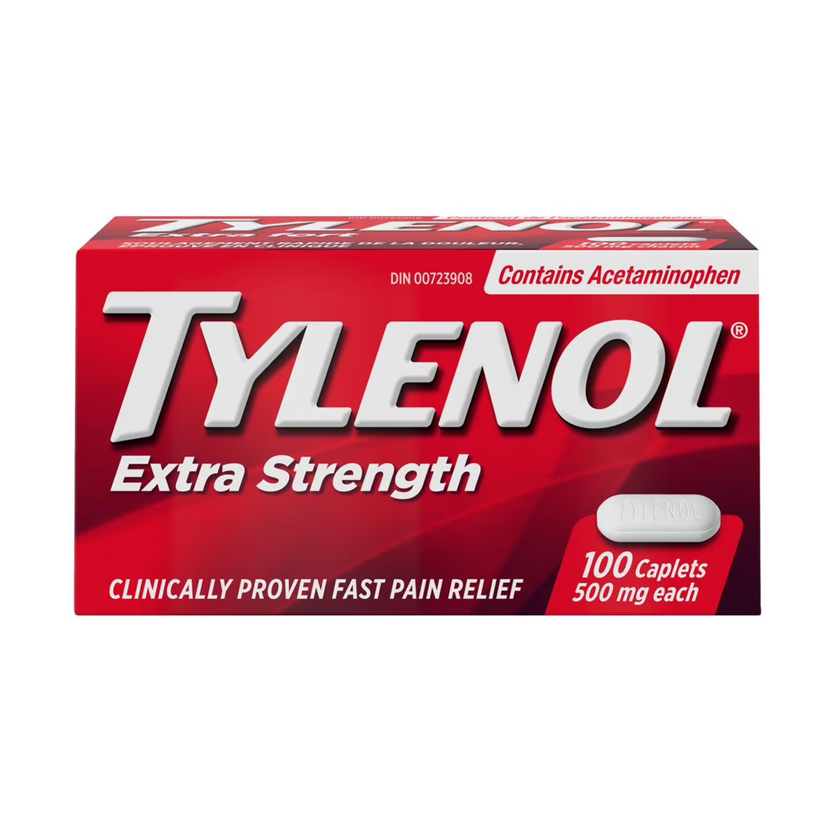 Tylenol Extra Strength Acetaminophen 500 mg Caplets, 100 Count