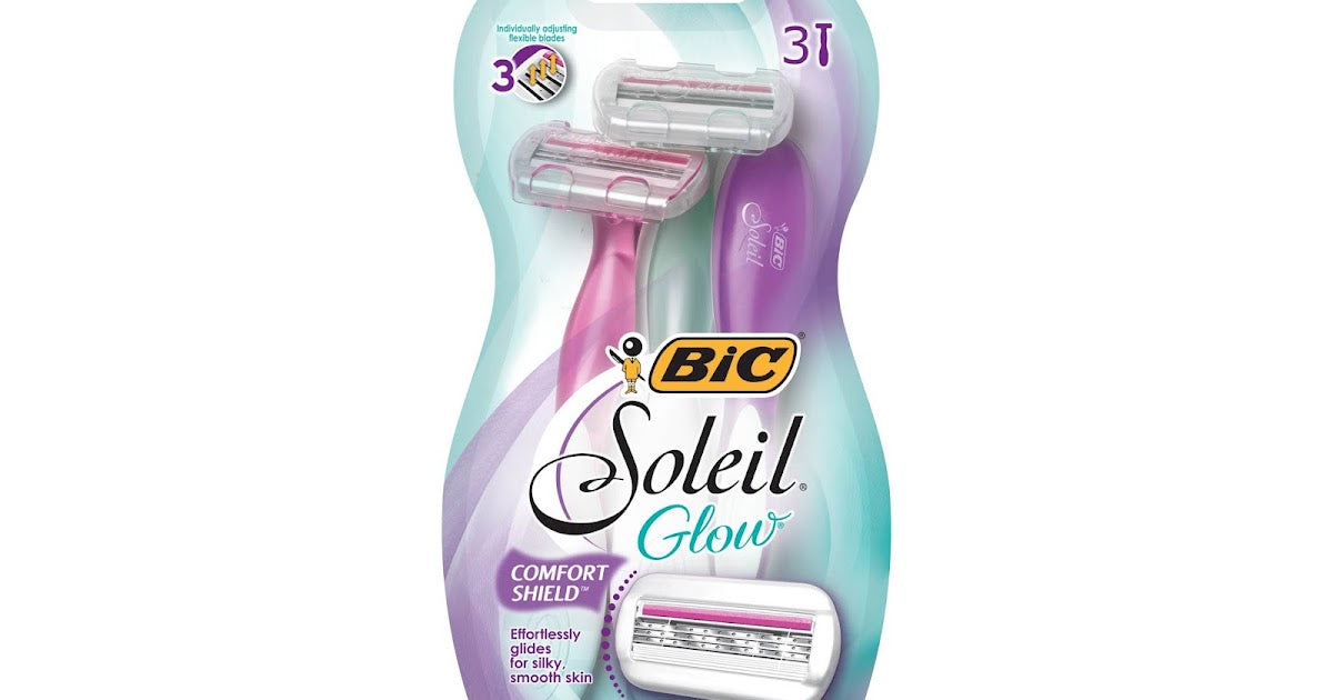 BIC Soleil Glow Sensitive Disposable Razors, 3 Pack