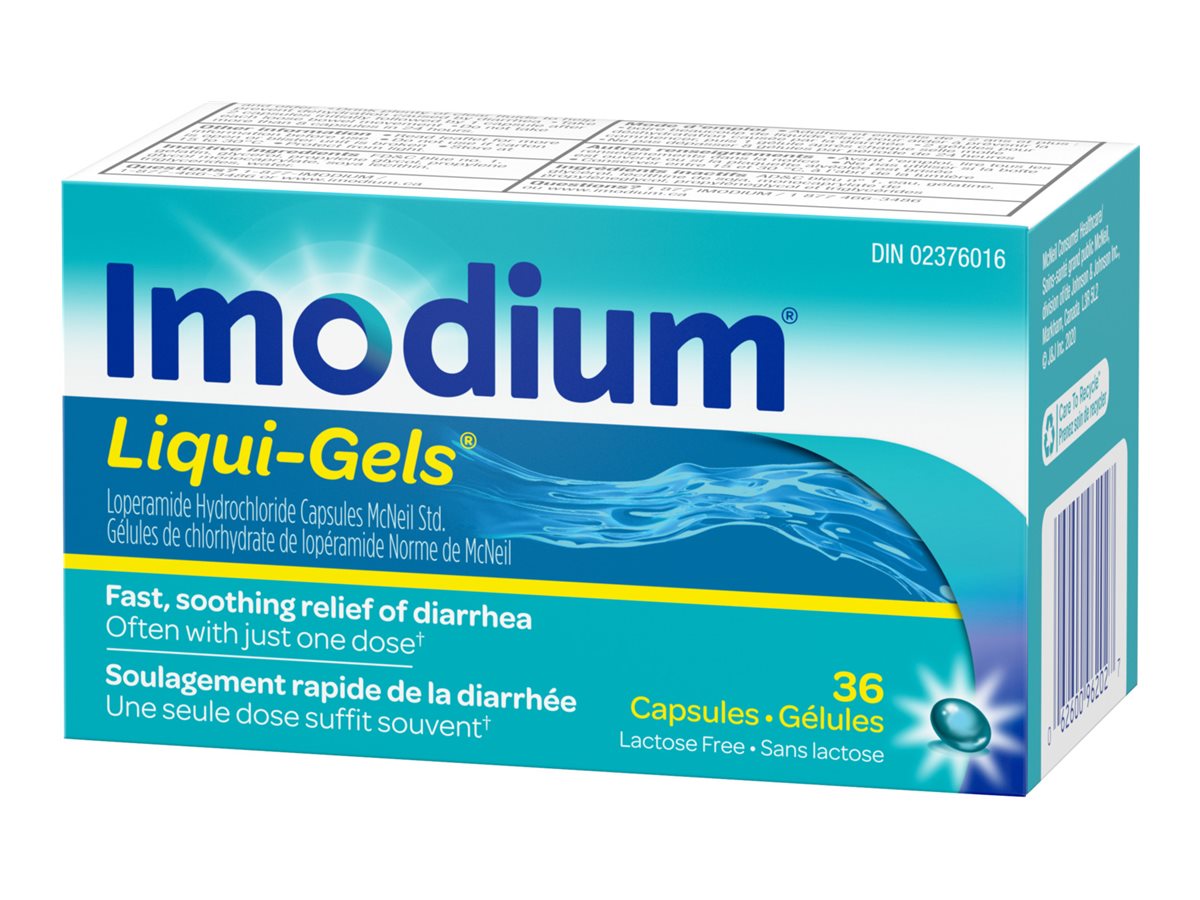 Imodium Liqui-Gels Loperamide Hydrochloride 2 mg Capsules, 36 Capsules