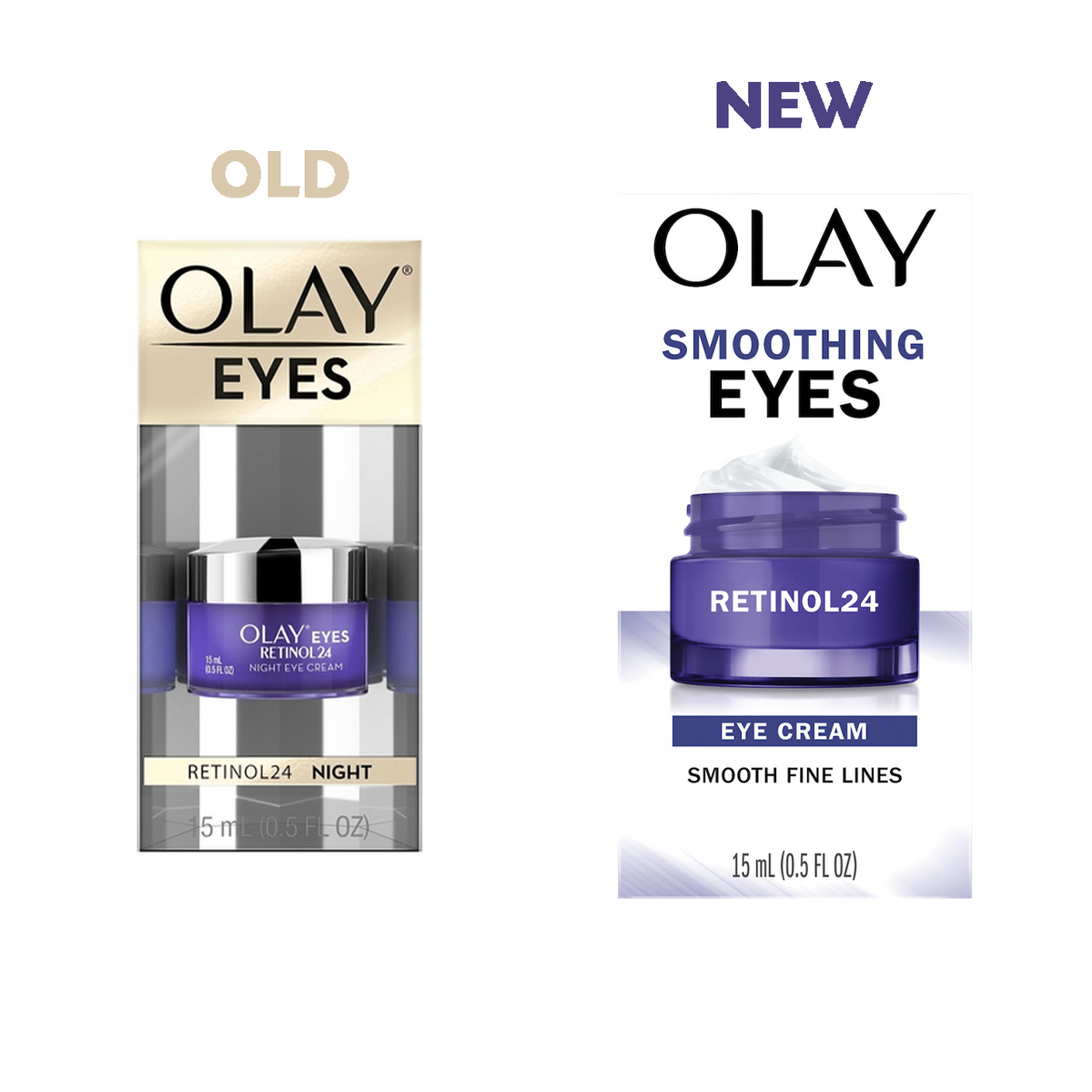 Olay Eyes Retinol24 Night Eye Cream, Fragrance-Free, 15 mL