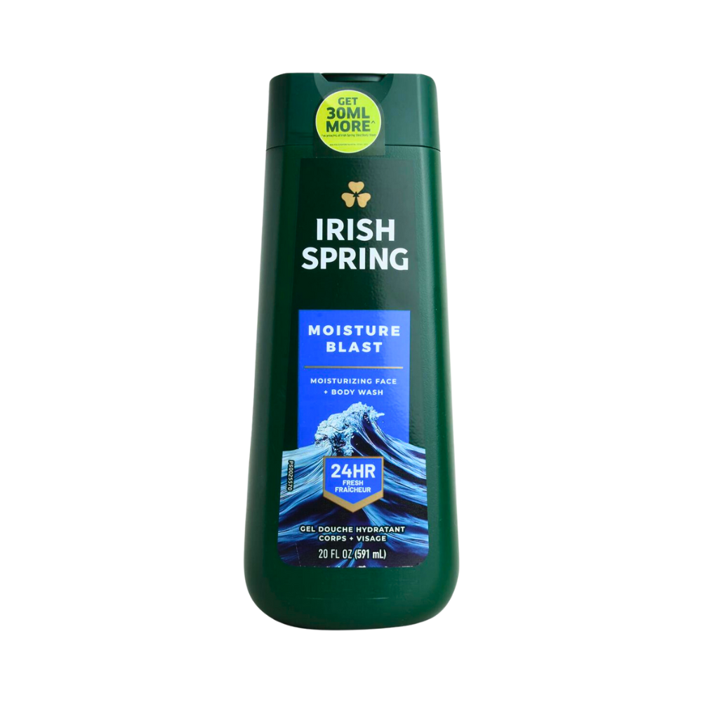 Irish Spring Moisture Blast Body Wash for Men, 591 mL