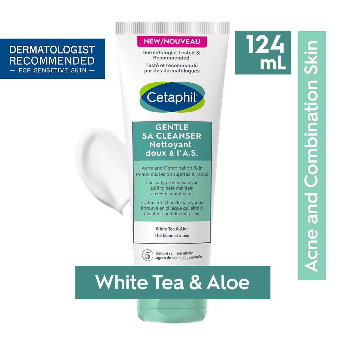 Cetaphil Gentle Salicylic Acid Cleanser, 124 mL