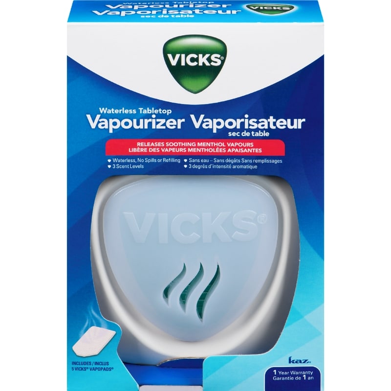 Vicks Waterless Tabletop Vaporizer with 5 VapoPads