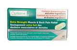 OPTION+ EXTRA STRENGTH MUSCLE AND BACK PAIN RELIEF 40'S