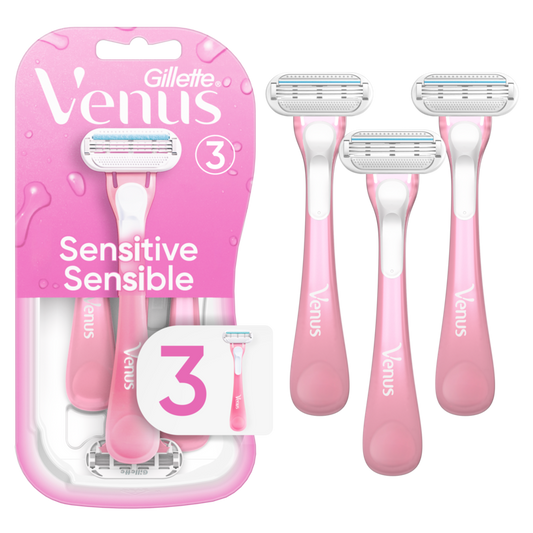 Gillette Venus Sensitive Disposable Razors, 3 Count